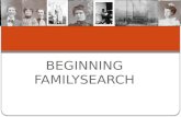 Beginning Family Search