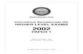 Ib Higher Level Maths (2002) Paper 1