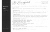 Kayla E. Oswald - 3D artist Resume
