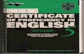 Certificate of Proficiency in English, book 5 for students, with answers