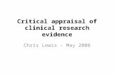 Critical Appraisal of Clinical Research Evidence
