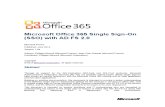 Office365 Single Sign on With AD FS