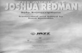 Trent Kynaston - The Music of Joshua Redman (Solo Transcriptions)
