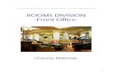 Rooms Division - Front Office