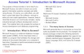 Access Tutorial 1- Introduction to Microsoft Access