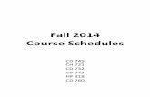 Fall 2014 Course Schedules