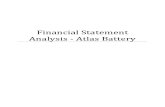 Fin Statement Analysis- Atlas Battery