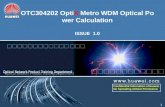 OptiX Metro WDM Optical Power Calculation ISSUE1.0