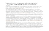 January 2013 Philippine Supreme Court Decisions on Labor Law and New