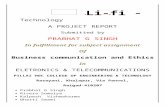 PROJECT REPORT ON LIFI TECHNOLOGY
