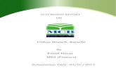 77426284 MCB Internship Report by Faisal Hayat