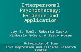 Lecture 9 Interpersonal Psychotherapy
