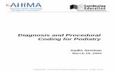 Diagnosis & Procedural Coding for Podiatry