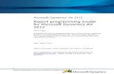 Report Programming Model for Microsoft Dynamics AX 2012