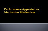 Performance Appraisal as Motivation Mechanism