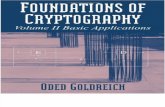 Foundations of Cryptography Volume 2, Basic Applications