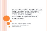 Footnoting and Legal Citation