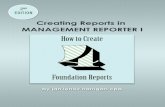 TOC and Sample Pages From Creating Reports in Management Reporter 20121