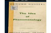 Husserl - The Idea of Phenomenology