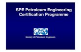 Why SPE Certification 2013