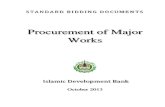 IsDB - Sample of Standard Bidding Document for Procurement of Works - Major Works - June 2013 - Final