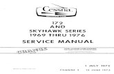CESSNA 172 AND SKYHAWK SERIES 1969 THRU 1976 SERVICE MANUAL