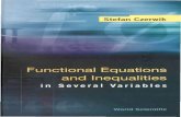Functional Equations and Inequalities-Stefan Czerwik