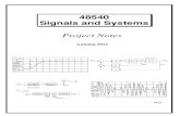 48540 Signals and Systems - Project Notes - Autumn 2012