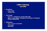Tribology Indian Syllabus