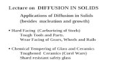 Lecture on Diffusion in Solids