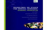 Guidelines on ethics for medical research: General Principles