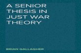 A Senior Thesis in Just War Theory