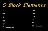XI S Block Elements