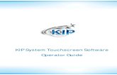 KIP Systems Touchscreen Operators Guide