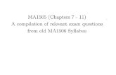 Selections From MA1506 (Old Syllabus) Past Papers