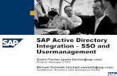 SAP AD Integration of SSO and User Management_SAP