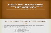 Format for Undergraduate Thesis and Graduate Thesis and (1)