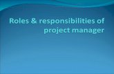 Roles & Responsibilities of Project Manager