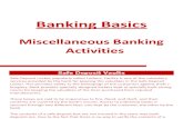 Miscellaneous Banking Activities