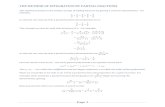 Method of Integration by Partial Fractions