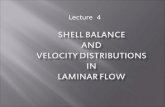 Shell Balance and Velocity Distributions in Laminar Flow