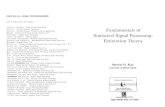 99123544 Fundamentals of Statistical Signal Processing Estimation Theory
