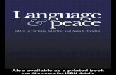 Language and Peace War Amp Peace