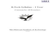 B.tech MDU Syllabus (I Year - Common for All Branches)