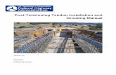 Post- Tension Tendon Installation and Grouting Manual 2013