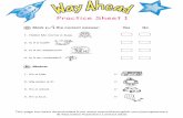 Way Ahead Practice Sheet 1