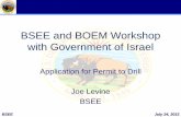 BSSE Presentation to Israel