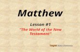 1. The World of the New Testament