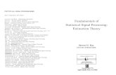 Fundamentals of Statistical Signal Processing, Volume I Estimation Theory by Steven M.kay
