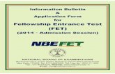 NBE FET-2014 Bulletin